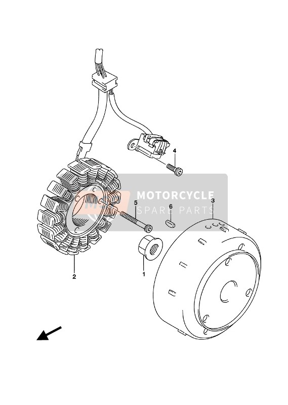 Suzuki UH125A BURGMAN 2016 Magneten voor een 2016 Suzuki UH125A BURGMAN